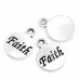 Подвеска металлическая Faith Вера 15 мм. Цвет черненое серебро
