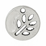 Подвеска металлическая Ветка 12 мм. Цвет черненое серебро